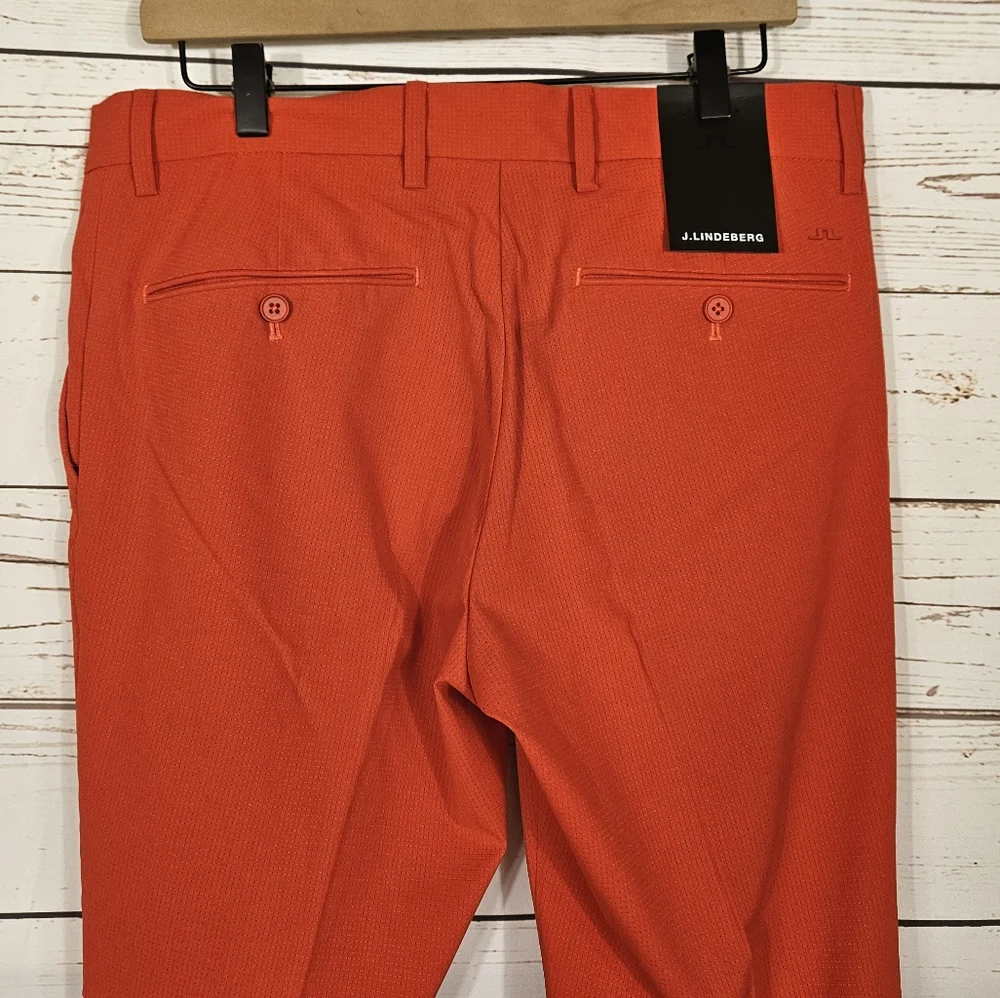 NWT J. Lindeberg | Vent Golf Pant In Fiery Red